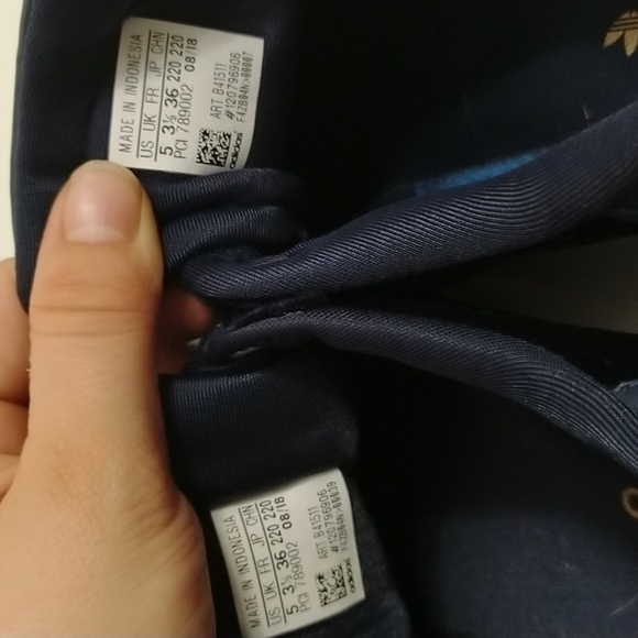 Navy Blue Adidas Superstar - Picture 2 of 3